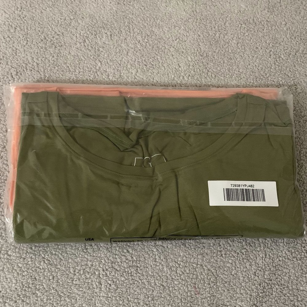 G by Giulianna 2 Pack Eco Luxe Jersey Tees Olv/Crl